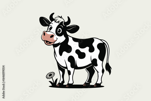 farm cow silhouette  vector