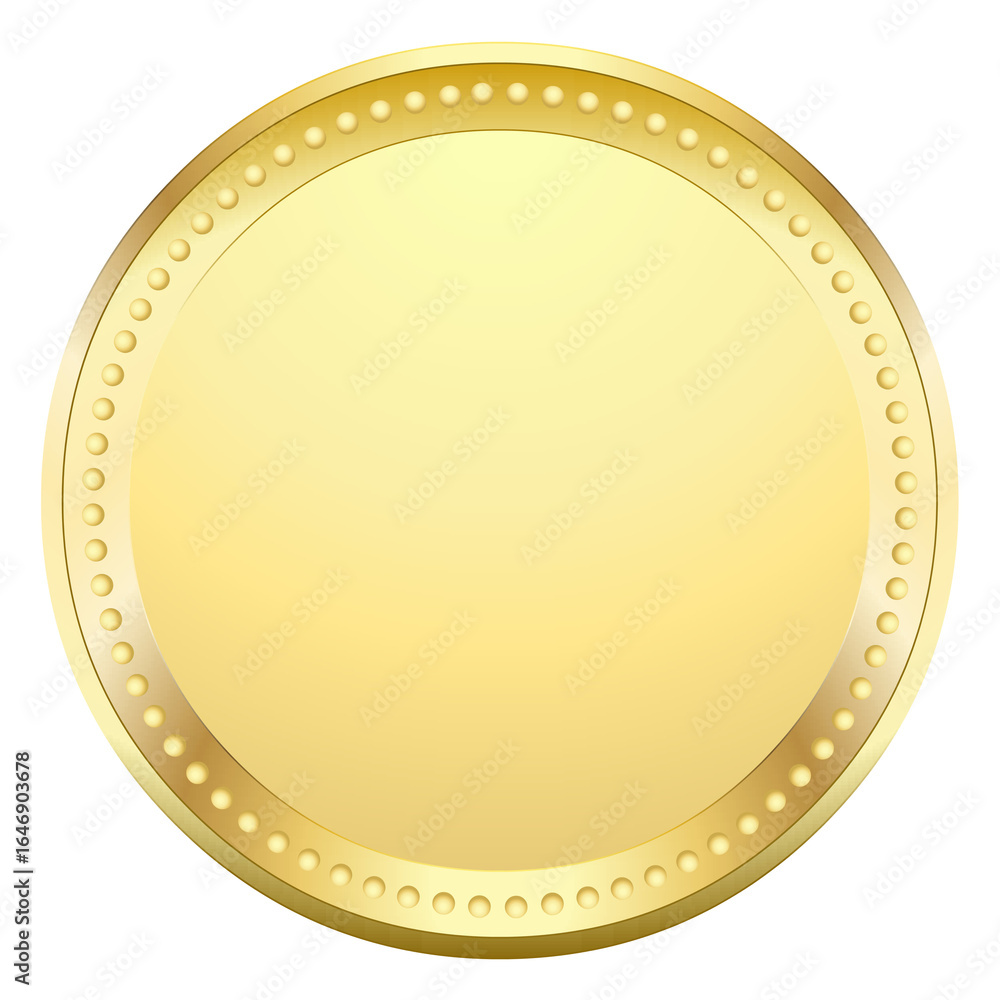 Médaille d'or sur fond blanc Médaille d'or sur fond blanc