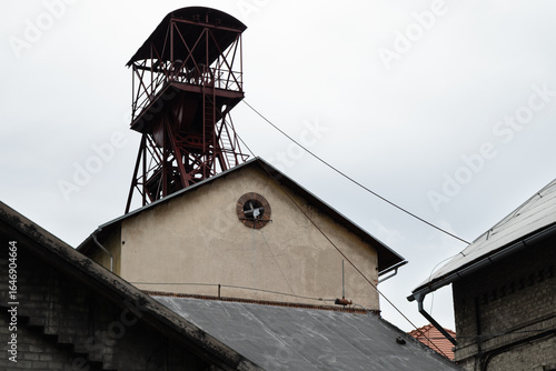 Wallpaper Mural CITY, STATE/COUNTRY – August 4, 2025: Mayrau Mining Museum headframe above historic buildings at the former Mayrau Coal Mine in Vinařice near Kladno, Central Bohemia, Czech Republic Torontodigital.ca