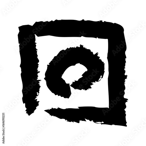 ボックスに丸マークのイラスト