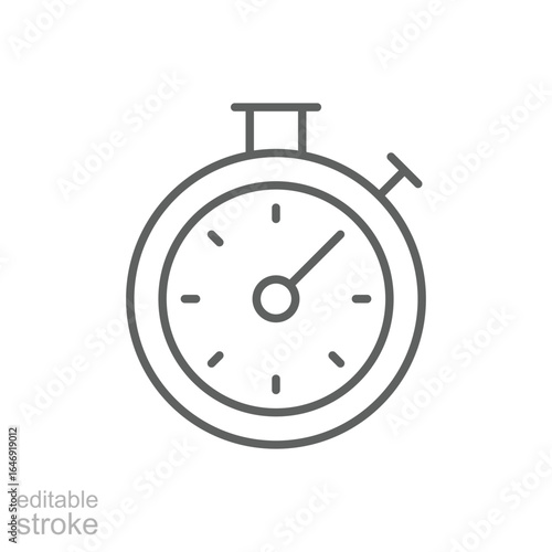 Stopwatch icon. Simple outline style. Watch, stop, clock, timer, quick, counter, time, circle, button, chronometer, sport equipment concept. Thin line symbol. Vector isolated design editable stroke Free Download Stopwatch icon. Simple outline style. Watch, stop, clock, timer, quick, counter, time, circle, button, chronometer, sport equipment concept. Thin line symbol. Vector isolated design editable stroke - GFXLoad