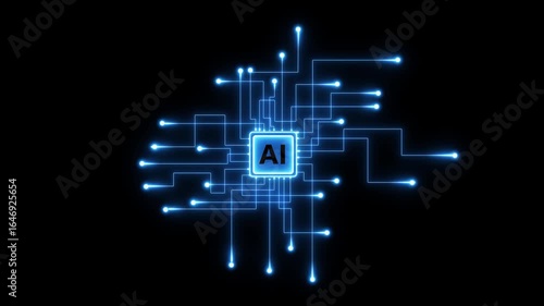 ai agent- businessman working with virtual reality at office. Multi agent AI systems concept on black background. AI driven solutions streamline workflows, Decision, Automate daily Tasks.