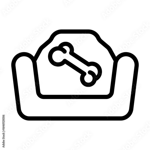 Waterproof Pet Sofa Vector Line Icon Design