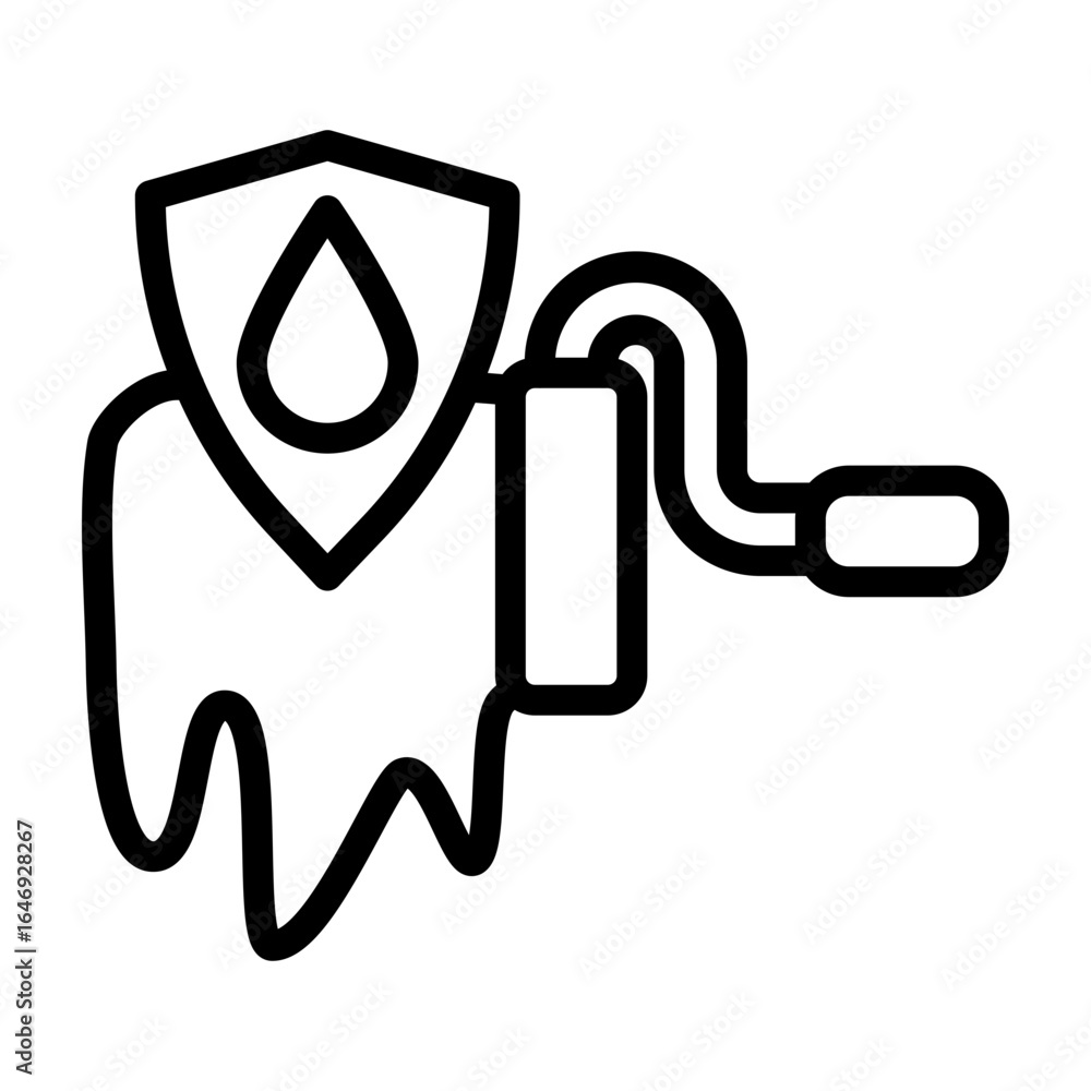 Fototapeta premium Waterproof Paint Vector Line Icon Design