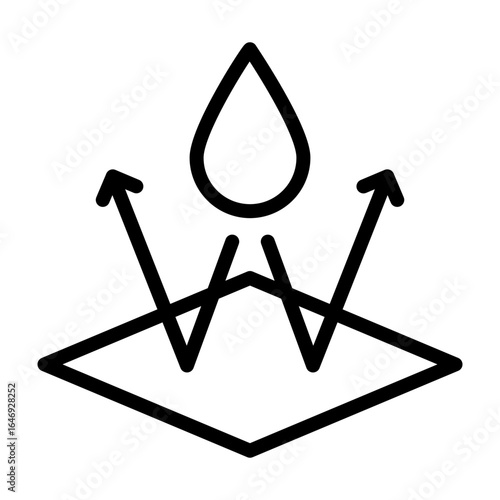 Water Resistant Vector Line Icon Design