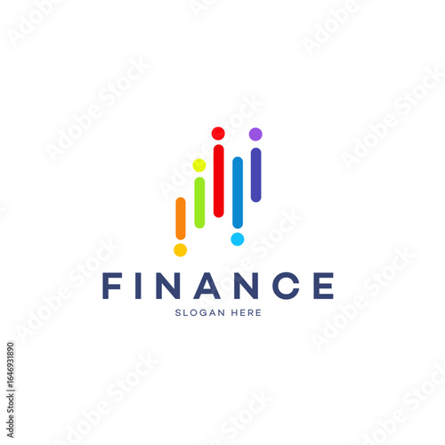 Colorful Finance Logo  Modern Business Branding