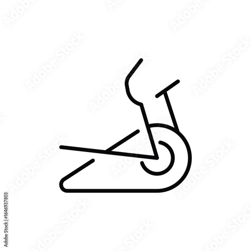 Elliptical trainer icon. Simple outline style. Fitness, yoga, gym, health, sport, energy, metal, lifestyle, training, exercise concept. Thin line symbol. Vector isolated design