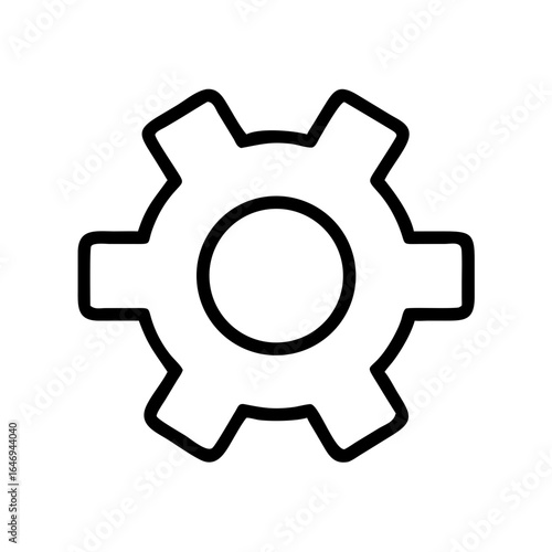 Gear icon symbolizing settings and adjustments in design  