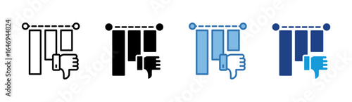 Negative Feedback icon set multiple style collection