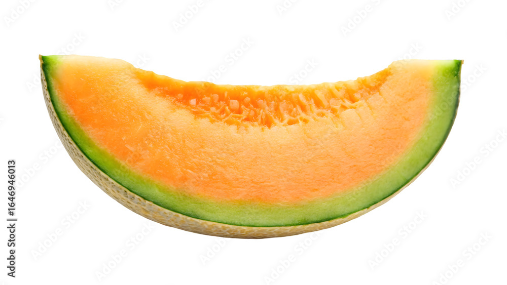 cantaloupe melon slice isolated on transparent background isolated on white background cantaloupe melon slice isolated on transparent background isolated on white background