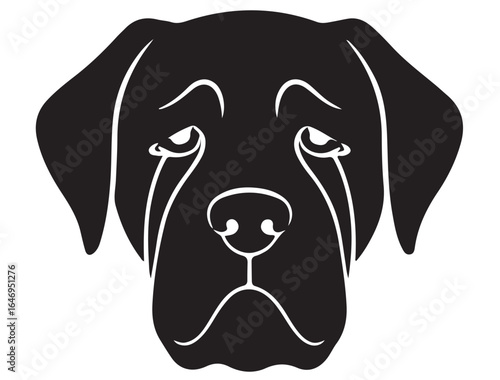  CRYING DOG FACE SILHOUETTE