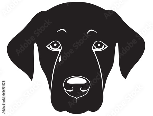  CRYING DOG FACE SILHOUETTE