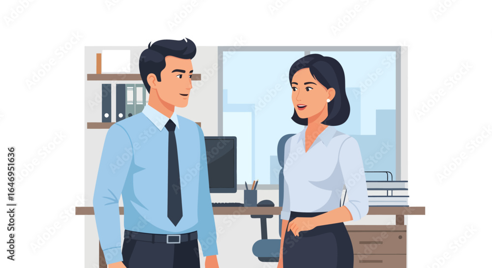 Fototapeta premium Professional business people discussing work in a modern office environment