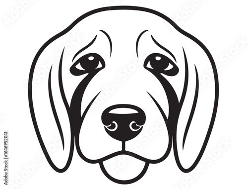  CRYING DOG FACE SILHOUETTE