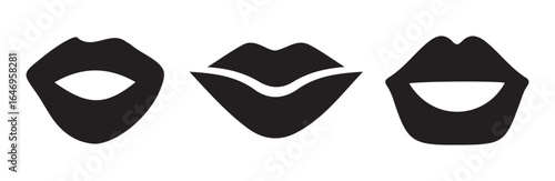 kiss lips icon vector. Lips vector silhouette. eps 10