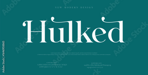 Hulked Abstract Fashion font alphabet. Minimal modern urban fonts for logo, brand etc. Typography typeface uppercase lowercase and number. vector illustration