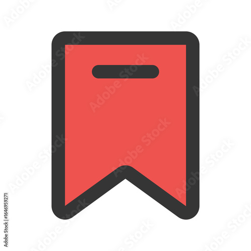 bookmark flat line icon