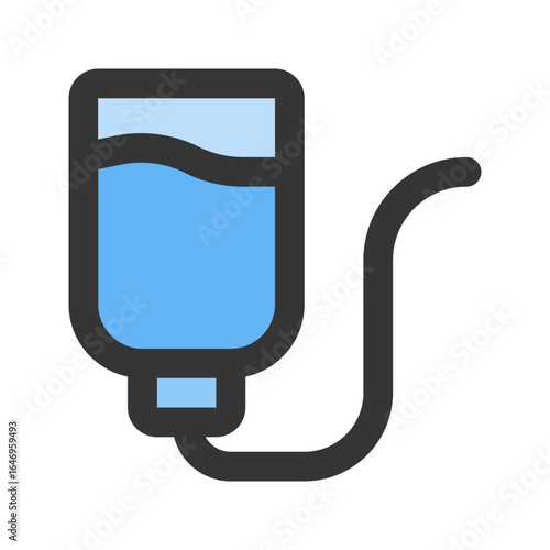 infusion flat line icon