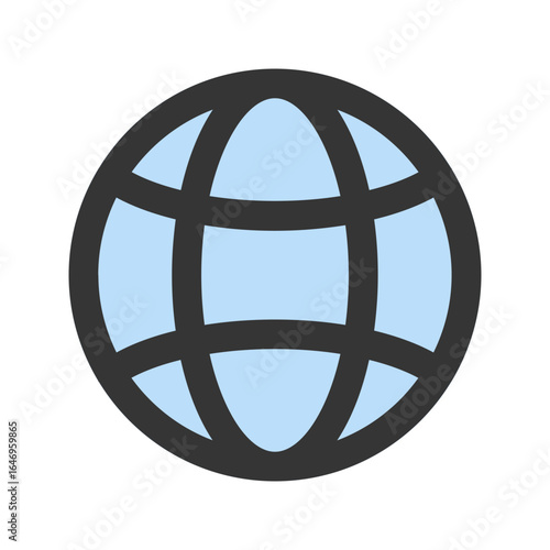 web flat line icon