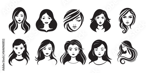woman logo icon vector eps 10