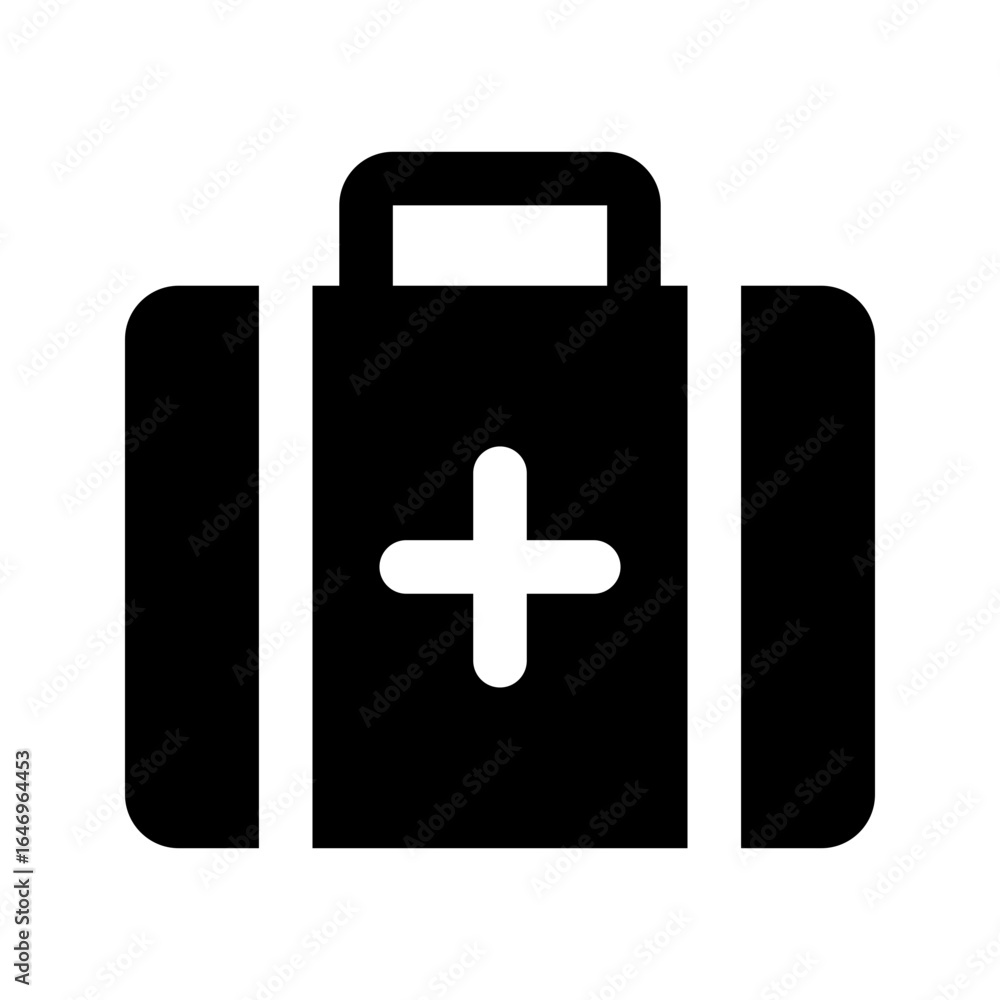 Obraz premium first aid kit glyph icon