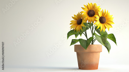 Wallpaper Mural Sunflowers in pots Torontodigital.ca