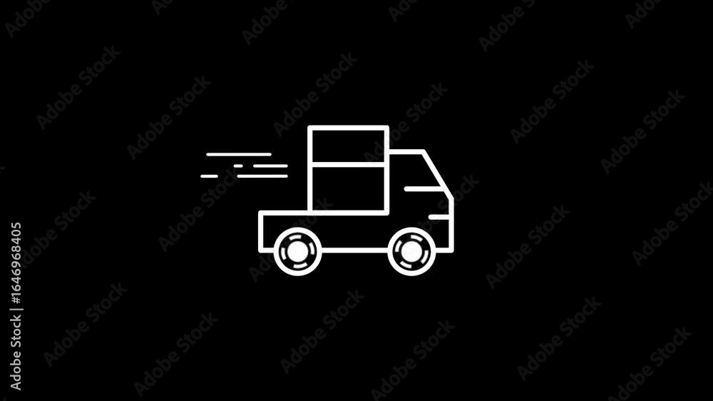 Delivery Line Icon 4K Animation – Modern Shipping & Logistics Stock Video. Delivery Line Icon 4K Animation – Modern Shipping & Logistics Stock Video.