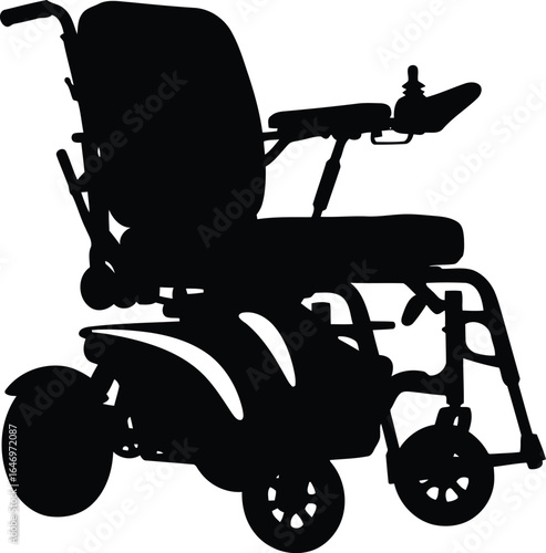 Electric wheelchair silhouette mobility aid