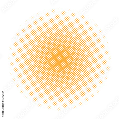 Orange Halftone Circle Pattern Background Gradient Effect