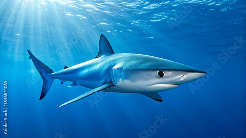 Wallpaper Mural Shark Underwater – Ocean, Fish, Predator, Sea, Marine, Blue, Water, Dangerous, Wildlife, Nature, Animal, Swimming, Aquatic, Wild Torontodigital.ca