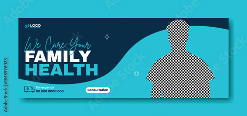 Medical Banner Design Featuring a Doctor for Family Health Consultation Services
