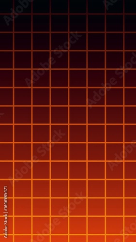 Wallpaper Mural Vertical format orange gradient background with clean straight square grid lines in seamless animation Torontodigital.ca
