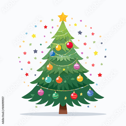 christmas tree vector illustration