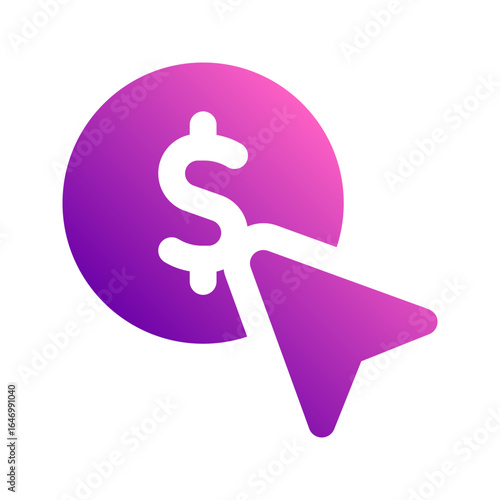 pay per click gradient icon