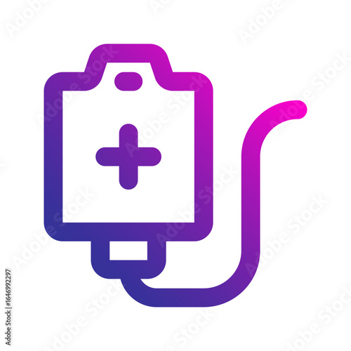 blood bag gradient icon