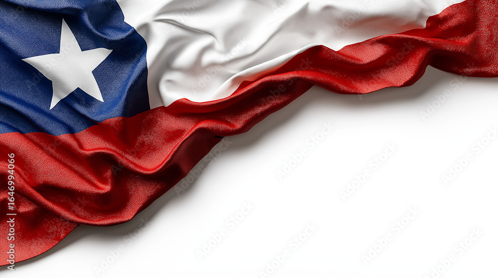 waving national flag of chile on white background, Happy Independence Day waving national flag of chile on white background, Happy Independence Day