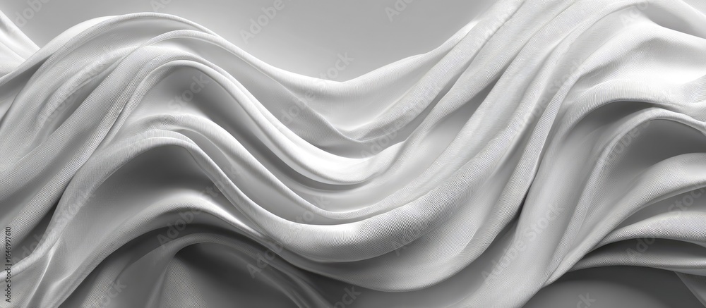 Obraz premium Draped fabric in grayscale, flowing waves