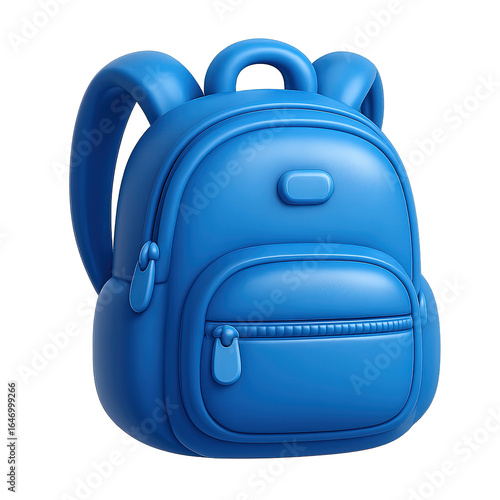 3D Render: Blue Backpack -  Perfect for App Icons, Website Design, and Children's Book Illustrations