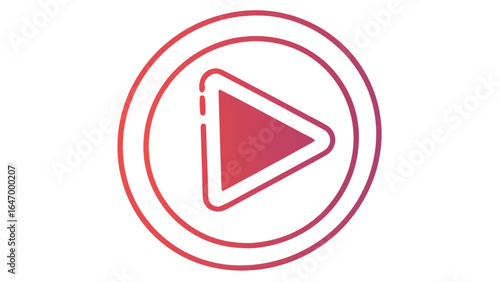 Play button icon vector illustration for video player interface and multimedia applications design