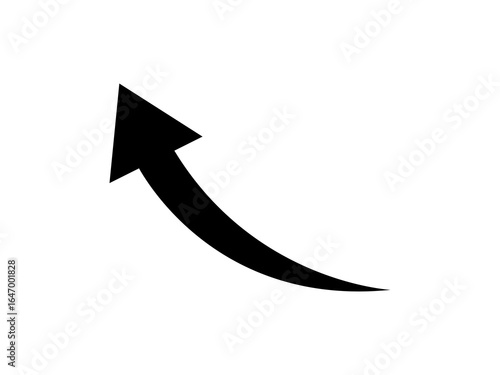 up curve arrow sign