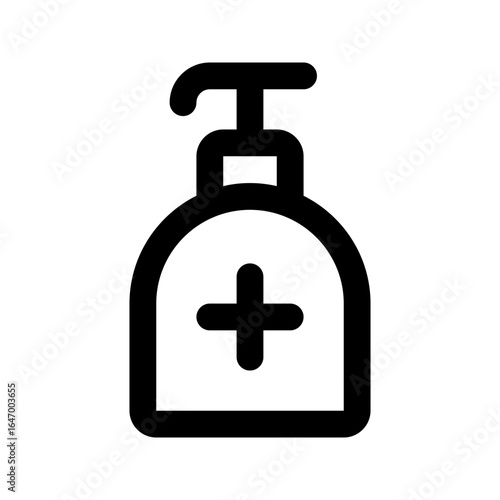 hand sanitizer line icon