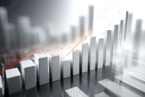 Abstract graphic of ascending bar graph