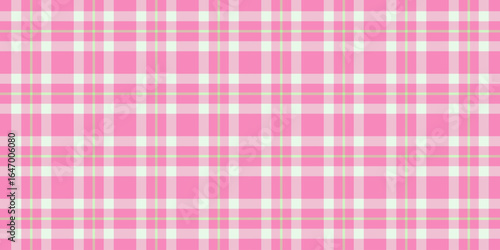 Tiny seamless fabric check, screen textile texture background. Back to school plaid vector pattern tartan in light and pink colors.