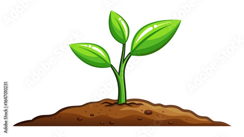 Roots intertwine below, leaves unfurl above, vibrant green against pure white background, embodying strength, harmony, and promise, capturing nature’s delicate artistry in a serene, inspiring, and gra