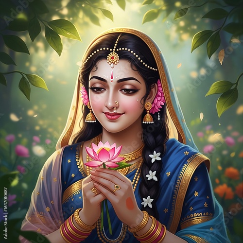 Vibrant Gopalkala Dahi Handi 2025 Krishna Janmashtami Festival | Radha Rani beautiful portrait.
