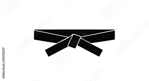 Black Martial Arts Belt Symbol of Skill and Discipline.