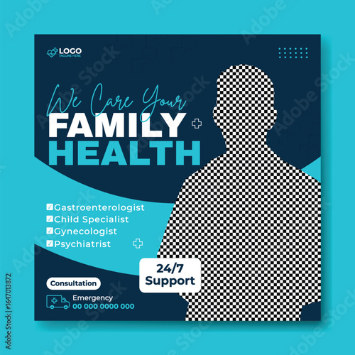 Medical Clinic Doctor Promoting Family Health Services on Social Media