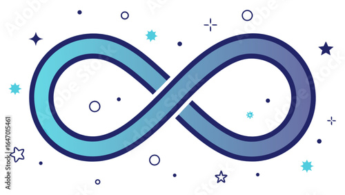 Infinity symbol vector illustration for endless possibilities and limitless designs usage online now