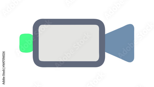 Video camera icon vector illustration for film making streaming and recording content creation and multimedia use