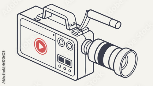 Retro video camera vintage film recorder camcorder movie maker for filmmaking and video production tool 100